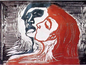 Pop Painting - man and woman i 1905 Edvard Munch POP Art